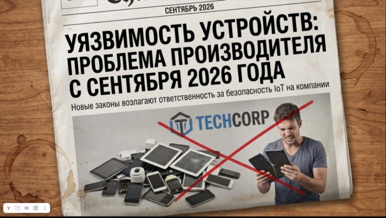 С сентября 2026 года уязвимость устройства становится проблемой производителя