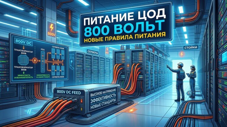Питание серверов 800 вольт