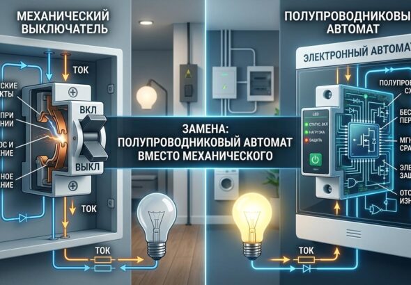 Полупроводниковый автомат вместо механического выключателя